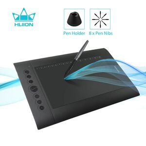 HUION-Tablette de dessin numérique professionnelle H610 PRO V2  support inclinable  sans batterie