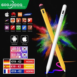 GOOJODOQ Stylet pour tablette Android IOS  crayon tactile pour iPad  Apple 1 2  pour telephone Samsung Xiaomi