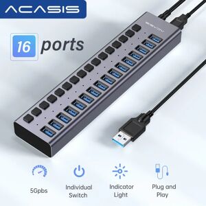 Acasis-airies USB 3.0 5Gbps  répartiteur pour ordinateur portable  Macbook Steam Deck  transfert de