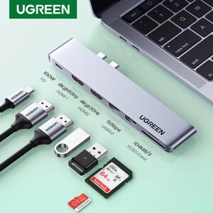 UGREEN – HUB USB type-c double USB-C vers HDMI  RJ45  PD 3.0  SD  adaptateur Thunderbolt 3 Dock  USB