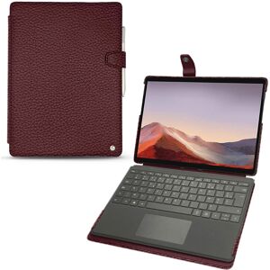 Noreve Housse cuir Microsoft Surface Pro X Ambition Lie de vin