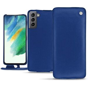 Noreve Housse cuir Samsung Galaxy S21 FE Perpétuelle Bleu océan