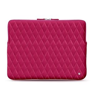 Noreve Housse cuir pour Macbook Pro 15' Pulsion Couture Rose fluo - Couture