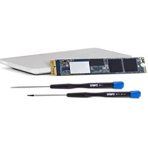 OWC 480GB Aura Pro X2 complète SSD Upgrade Solution avec Les Outils et Envoy Pro Enclos pour MacBook Air (Mid 2013-2017) et MacBook Pro (Retina, Fin 2013 mi 2015), (S3DAPT4MB05K) - Publicité