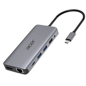 Acer Adaptateur Multiport USB TYPE-C 12 En 1, Adaptateur Universel De Voyage, Ports 2 x USB3.0, 2 x USB2.0, 1x SD/TF, 2 x HDMI, 1 x USB 3.1 Gen3 TypeC PD, 1 x DP, 1 x RJ, 1 x 5. Publicité