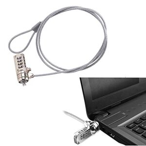 Homy Store Homy Verrou de sécurité pour Ordinateur Portable, Cable Antivol Universel pour Netbook Câble de Sécurité Code 4, Ultra Câble de Sécurité à Combinaison pour Ordinateur - Publicité