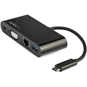 StarTech.com Adaptateur Multiport USB-C - Mini Dock USB-C avec Sortie Vidéo VGA 1080p - Power Delivery Passthrough 60W - USB 3.1 Gen 1 Type-A 5Gbps...