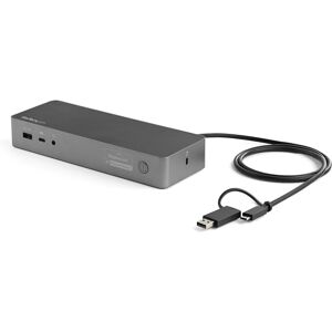 StarTech.com Station d'Accueil Universelle pour Ordinateur Portable, Station d'Accueil Hybride USB-C & USB-A, Dual 4K DP & HDMI, 100W PD, Mac / Win...