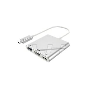 DLH DY-TU2720G station d'accueil USB 3.2 Gen 2 (3.1 Gen 2) Type-C Blanc