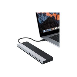 DLH STATION D'ACCUEIL USB-C 4K TRIPLE AFFICHAGE (DP / HDMI / VGA) Blanc