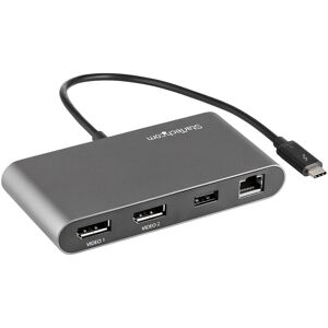 StarTech.com Mini Station d'Accueil Thunderbolt 3 - Dock Portable pour Deux Écrans avec DP 4K 60Hz, 1x hub USB-A (USB 3.0/5 Gbps), GbE - Câble de 2...