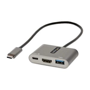 StarTech.com Adaptateur multiport USB C, USB-C vers vidéo HDMI 4K, 100W PD Pass-Through, Hub USB 3.0 5Gbps (1xType-C/1xA), Mini Dock USB-C, Dock de...