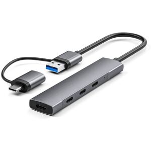 DLH DY-TU4995 station d'accueil USB 3.2 Gen 1 (3.1 Gen 1) Type-A + Type-C Argent