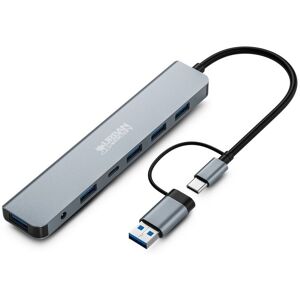 Urban Factory MHC70UF station d'accueil Avec fil USB 3.2 Gen 1 (3.1 Gen 1) Type-A + Type-C Gris