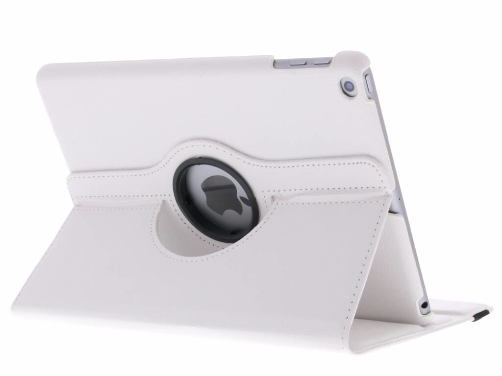 Coquedetelephone.fr Étui de tablette portefeuille rotatif à 360° pour l'iPad (2018) / (2017) - Blanc