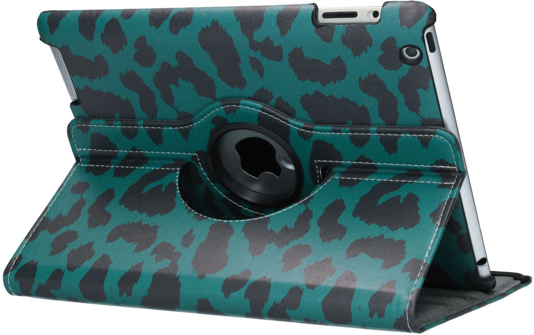 Coquedetelephone.fr Étui de tablette Design rotatif à 360° pour l'iPad 2 / 3 / 4 - Green Leopard