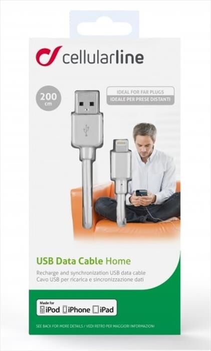 Cellular Line Usb Data Cable Home Lightning-bianco
