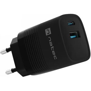 Natec Ribera Gan Usb-A & Usb-C Lader - 30w - Svart