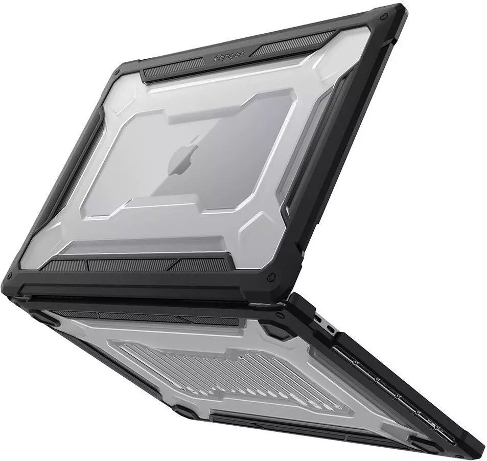 Spigen MacBook Pro 16 Spigen Rugged Armor Pro Deksel - Mattsvart / Gjennomsiktig