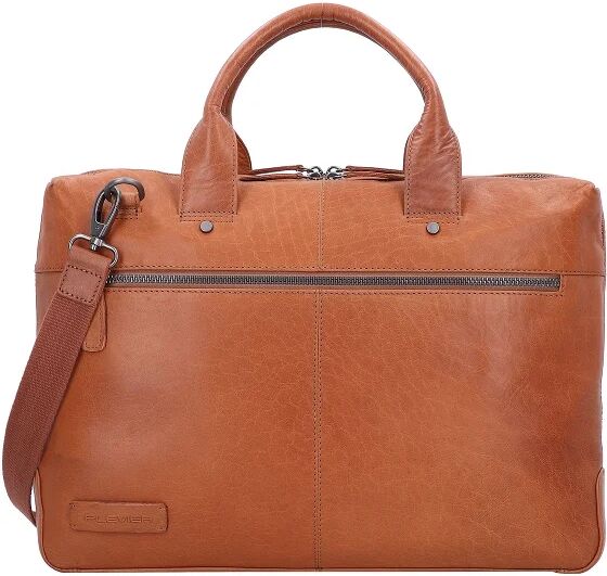 Plevier Flint Torba biznesowa skórzana 44 cm przegroda na laptopa cognac  - brąz - Damy,Mężczyźni,Unisex - Dorośli