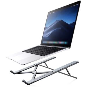 SHEIN Laptop Stand For Desk Adjustable Portable Laptop Riser Computer Aluminum Foldable Notebook Stand Holder Compatible With MacBook Pro Air, HP, , Dell Up To 17.3 Inch Dark Grey one-size