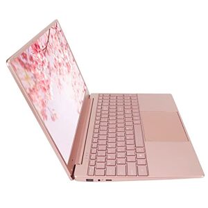 TOPINCN Pink Laptop, 12GB RAM 15.6 Inch Support Portable Laptop with Backlit Keyboard for Office (12+256G UK Plug)