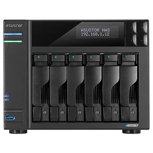 Asustor AS6706T 8GB NAS 108TB (6X 18TB) WD Red Pro, Assembled and tested with SE ADM installed