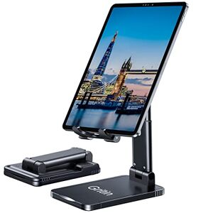 Gritin Tablet Stand, Adjustable Tablet Holder - Foldable Desktop Tablet/Phone Stand Holder Super Stable Compatible with New iPad 12.9, 11, 10.9, 10.2 Air mini 2 3 4 5 6 and All 4-12.9" Tablets