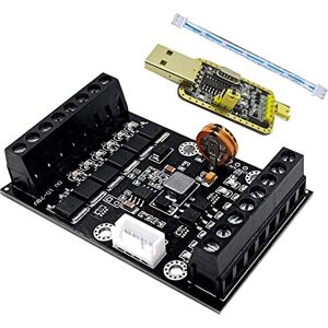 AIDIRui FX1N-14MT PLC Industrial Control Board Replacement Spare Parts Accessories USB-TTL Cable PLC Module Analog Input/Output with Guide Rail Delay Relay Module