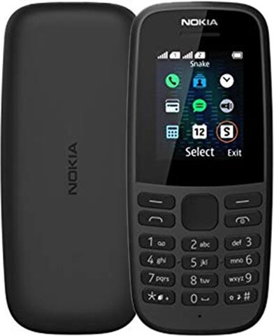 Refurbished: Nokia 105 (2019) Black, Unlocked B