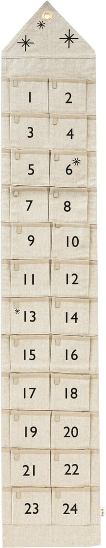 ferm LIVING - House Adventskalender, schmal / sand