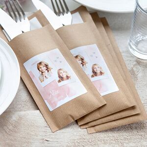 smartphoto Besteckbeutel Kraftpapier braun - 24 Stk. zur Hochzeit