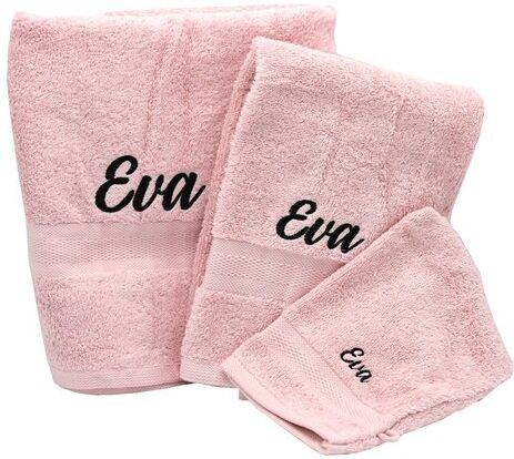 Geschenkidee Personalisierbares Handtuch Set 3-tlg rosa