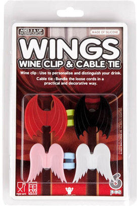 Helio Ferretti Wing Glas Markers - Weinclip & Kabelbinder Engel/Teufel