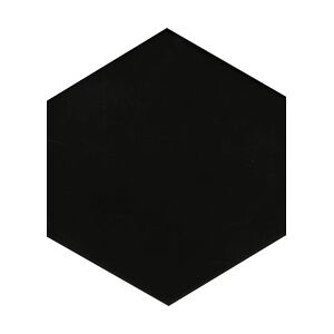 Euro Stone Feinsteinzeug Hexagon Solid Black 21,5 x 25 cm schwarz