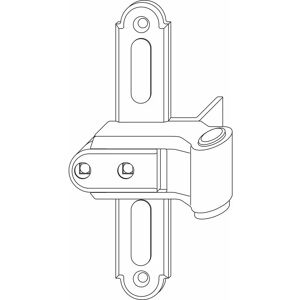 Maco - rustico Ladenkreuzband blr flächenbündig, verstellbar, schwarz (57056)