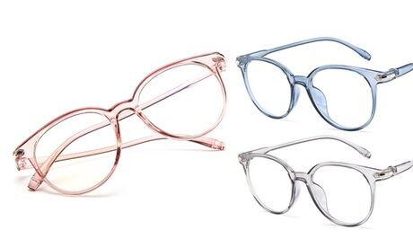Groupon Goods Global GmbH 1x, 2x oder 3x Anti-Blaulicht-Brille in Transparent-Farbe, Pink oder Blau