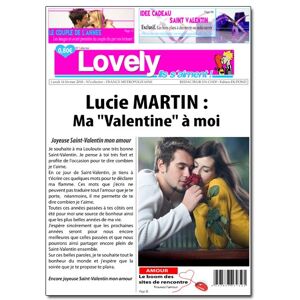 Ocadeau Fausse une journal St Valentin - Publicité