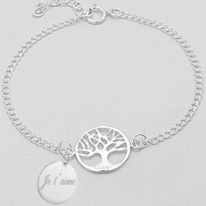 Ocadeau Bracelet arbre de vie gravé