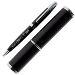 Ocadeau Tube stylo bille touch noir gravé