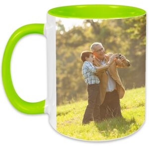 Mug coloré vert personnalisé