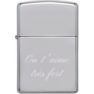 Ocadeau Briquet Zippo high polish texte