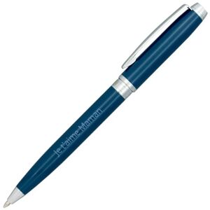 Ocadeau Stylo bille Luxe bleu gravé