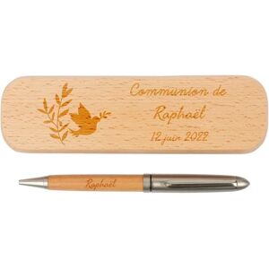 Ocadeau Coffret stylo bois communion