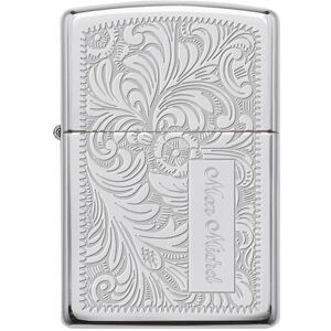 Ocadeau Briquet Zippo venitian argenté