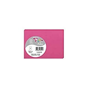 Clairefontaine 26224C Sachet de 5 Cartes Simples Format 7x9,5cm 210g/m² Coloris Fuchsia Invitation Evènements et Correspondance Gamme Pollen Papier Premium Lisse - Publicité