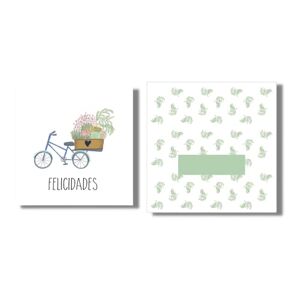 Forletter Carte de vœux, 15 x 15 cm, anniversaire, vélo - Publicité