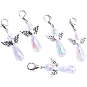 YIEUR Lot de 40 pendentifs ange gardien blancs Petits anges gardiens Cadeaux d'invités Pour mariage, baptême, ange gardien Perles Confirmation Anniversaire Fait à la main Cadeau pour - Publicité