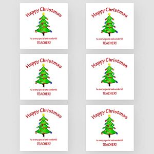 Marvello Lot de 6 cartes de remerciement pour professeur de Noël Enveloppes de qualité supérieure incluses Un motif Intérieur vierge Pour les enseignants - Publicité