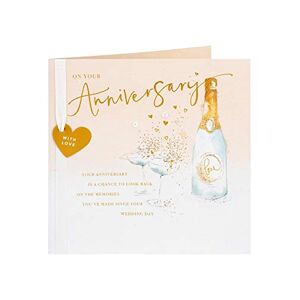 Clintons : 1139792 Carte d'anniversaire Motif bulles de champagne 192 x 192 mm - Publicité